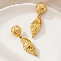 1 Pair Vacation Classic Style Solid Color Plating Zinc Alloy Drop Earrings main image 4