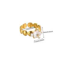 Vintage Style Simple Style Geometric Sun Star 304 Stainless Steel Women's Open Rings main image 2