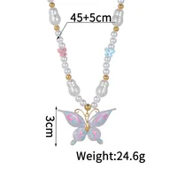 Vacation Classic Style Starfish Heart Shape Butterfly 304 Stainless Steel Artificial Pearl 18K Gold Plated Women's Pendant Necklace main image 6