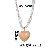 Vacation Classic Style Starfish Heart Shape Butterfly 304 Stainless Steel Artificial Pearl 18K Gold Plated Women's Pendant Necklace main image 7
