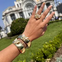 Classic Style Solid Color Bee Copper Plating Inlay Zircon 18K Gold Plated Women's Jewelry Set main image 1