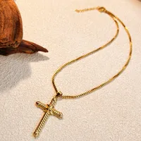 Vintage Style Classic Style Cross Snake Lightning 304 Stainless Steel Plating 18K Gold Plated Women's Pendant Necklace main image 6