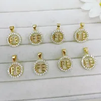 Casual Simple Style Letter Copper Polishing Plating Zircon 18K Gold Plated DIY Jewelry Accessories main image 2
