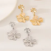 1 Pair Streetwear Flower Plating Alloy K Gold Plated Silver Plated Ear Studs main image 5