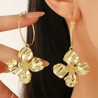 1 Pair Streetwear Flower Plating Alloy K Gold Plated Silver Plated Ear Studs sku image 29