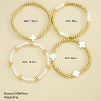 Retro Classic Style Geometric CCB Imitation Pearl Plating Women's Bracelets main image 2