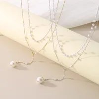 IG Style Geometric 304 Stainless Steel 18K Gold Plated Women's Double Layer Necklaces main image 1