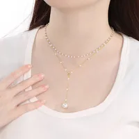 IG Style Geometric 304 Stainless Steel 18K Gold Plated Women's Double Layer Necklaces main image 9