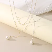 IG Style Geometric 304 Stainless Steel 18K Gold Plated Women's Double Layer Necklaces main image 4