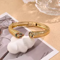 Casual Vacation Modern Style Round Water Droplets Copper Handmade Polishing Inlay Zircon 18K Gold Plated White Gold Plated Women's Bangle main image 3