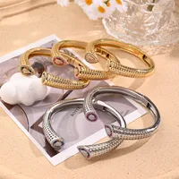 Casual Vacation Modern Style Round Water Droplets Copper Handmade Polishing Inlay Zircon 18K Gold Plated White Gold Plated Women's Bangle main image 2