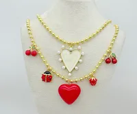 Casual Retro Cherry Heart Shape Copper Women's Pendant Necklace main image 1