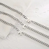 Retro Classic Style Letter Titanium Steel Polishing Men's Pendant Necklace main image 2