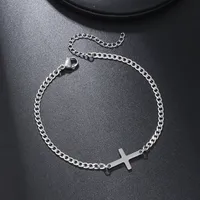 Hip-Hop Triangle Cross Heart Shape Titanium Steel Polishing Men's Bracelets main image 4