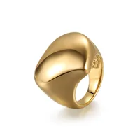 Retro Punk Solid Color 201 Stainless Steel Plating Men's Rings main image 5