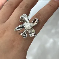 IG Style Flower 304 Stainless Steel 16K Gold Plated White Gold Plated Women's Rings Earrings Necklace main image 9