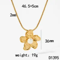 IG Style Flower 304 Stainless Steel 16K Gold Plated White Gold Plated Women's Rings Earrings Necklace main image 3