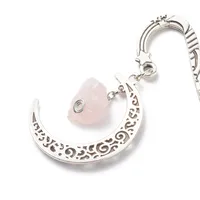 1 Piece Moon Stone Class Learning School Artificial Crystal Alloy Retro Bookmark main image 6