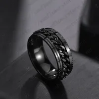 Exaggerated Solid Color Titanium Steel Polishing Men's Rings main image 2