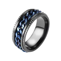 Exaggerated Solid Color Titanium Steel Polishing Men's Rings main image 3