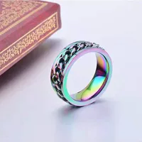Exaggerated Solid Color Titanium Steel Polishing Men's Rings main image 5