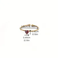 Simple Style Heart Shape 304 Stainless Steel Women's Open Rings main image 2