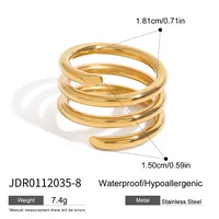 Basic Simple Style Commute Geometric 316 Stainless Steel  Women's Rings sku image 18