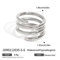 Basic Simple Style Commute Geometric 316 Stainless Steel  Women's Rings sku image 7
