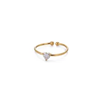 Simple Style Heart Shape 304 Stainless Steel Women's Open Rings sku image 4