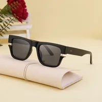 Vacation Solid Color Tac Gradient Tinted Lenses Square Full Frame Glasses main image 2