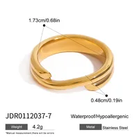 Basic Simple Style Commute Geometric 316 Stainless Steel  Women's Rings sku image 13