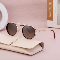 Simple Style Solid Color Pc Tinted Lenses Round Frame Full Frame Glasses main image 3