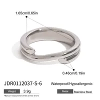Basic Simple Style Commute Geometric 316 Stainless Steel  Women's Rings sku image 2