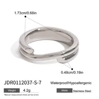 Basic Simple Style Commute Geometric 316 Stainless Steel  Women's Rings sku image 3