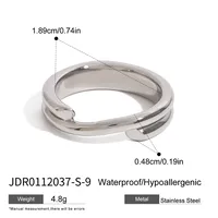 Basic Simple Style Commute Geometric 316 Stainless Steel  Women's Rings sku image 5