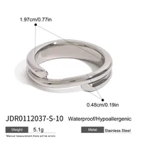 Basic Simple Style Commute Geometric 316 Stainless Steel  Women's Rings sku image 6