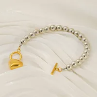 Vacation Classic Style Heart Shape 304 Stainless Steel 18K Gold Plated Women's Bracelets Necklace main image 7