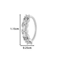 Vacation Simple Style Cross Flower Butterfly Copper Cross Flowers Butterfly Zircon Women's Nose Ring main image 6