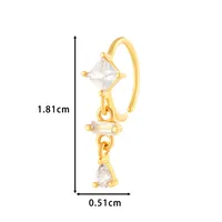 Vacation Simple Style Cross Flower Butterfly Copper Cross Flowers Butterfly Zircon Women's Nose Ring main image 10