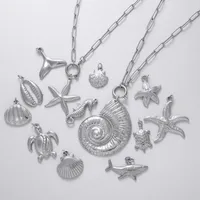 Vacation Marine Style Tortoise Starfish Shell 304 Stainless Steel Women's Pendant Necklace main image 1