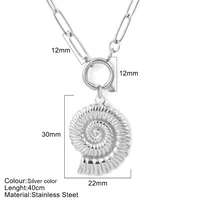 Vacation Marine Style Tortoise Starfish Shell 304 Stainless Steel Women's Pendant Necklace sku image 33