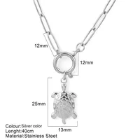 Vacation Marine Style Tortoise Starfish Shell 304 Stainless Steel Women's Pendant Necklace sku image 23