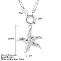 Vacation Marine Style Tortoise Starfish Shell 304 Stainless Steel Women's Pendant Necklace sku image 34