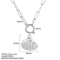 Vacation Marine Style Tortoise Starfish Shell 304 Stainless Steel Women's Pendant Necklace sku image 16