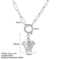 Vacation Marine Style Tortoise Starfish Shell 304 Stainless Steel Women's Pendant Necklace sku image 7
