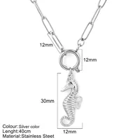 Vacation Marine Style Tortoise Starfish Shell 304 Stainless Steel Women's Pendant Necklace sku image 31
