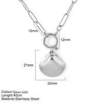 Vacation Marine Style Tortoise Starfish Shell 304 Stainless Steel Women's Pendant Necklace sku image 24