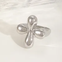 Basic Simple Style Irregular Cross Rectangle 304 Stainless Steel 18K Gold Plated Women's Rings main image 5