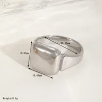 Basic Simple Style Irregular Cross Rectangle 304 Stainless Steel 18K Gold Plated Women's Rings sku image 1