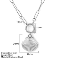 Vacation Marine Style Tortoise Starfish Shell 304 Stainless Steel Women's Pendant Necklace sku image 25